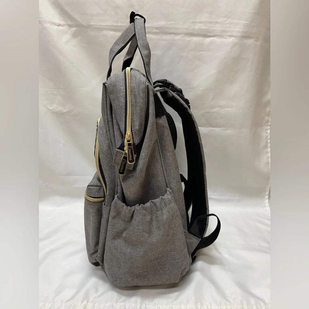 Liname Diaper Bag Backpack Gray Adjustable Straps Pre-owned